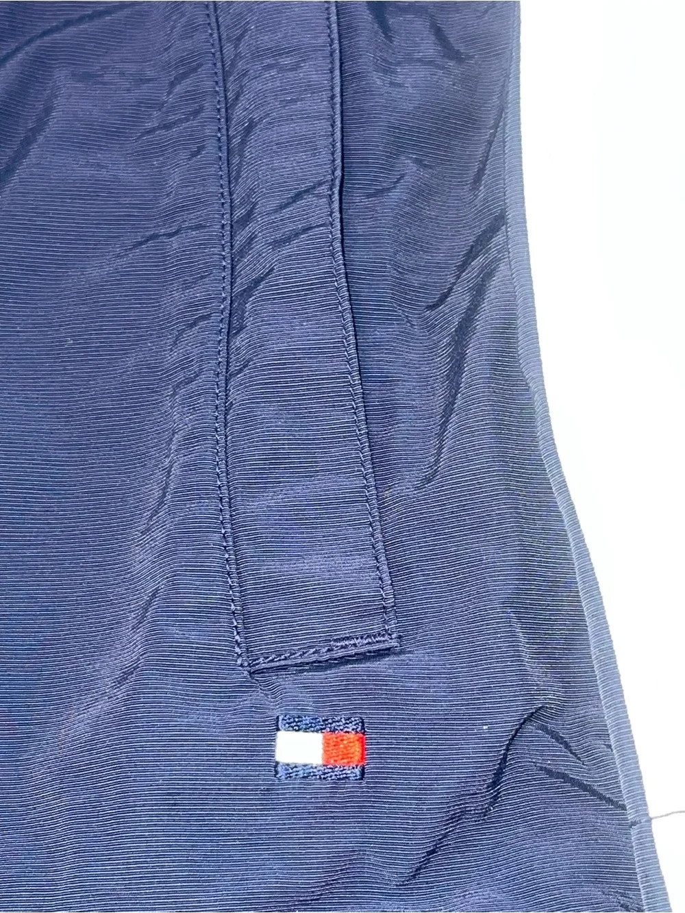 Tommy Hilfiger Size S Navy Blue Hooded Pullover Windbreaker Anorak 185
